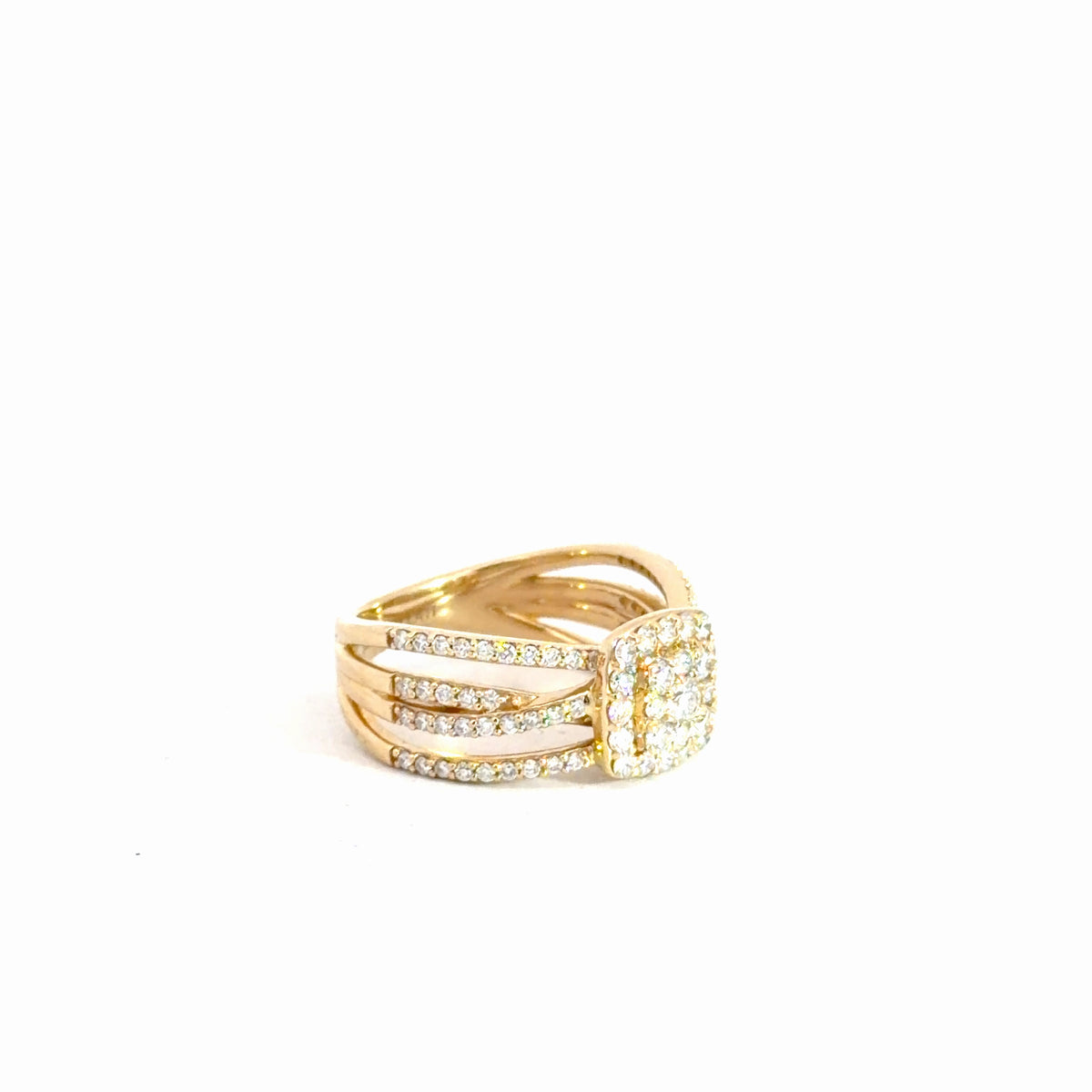 14k Yellow Gold Diamond Ring 1.12cttw