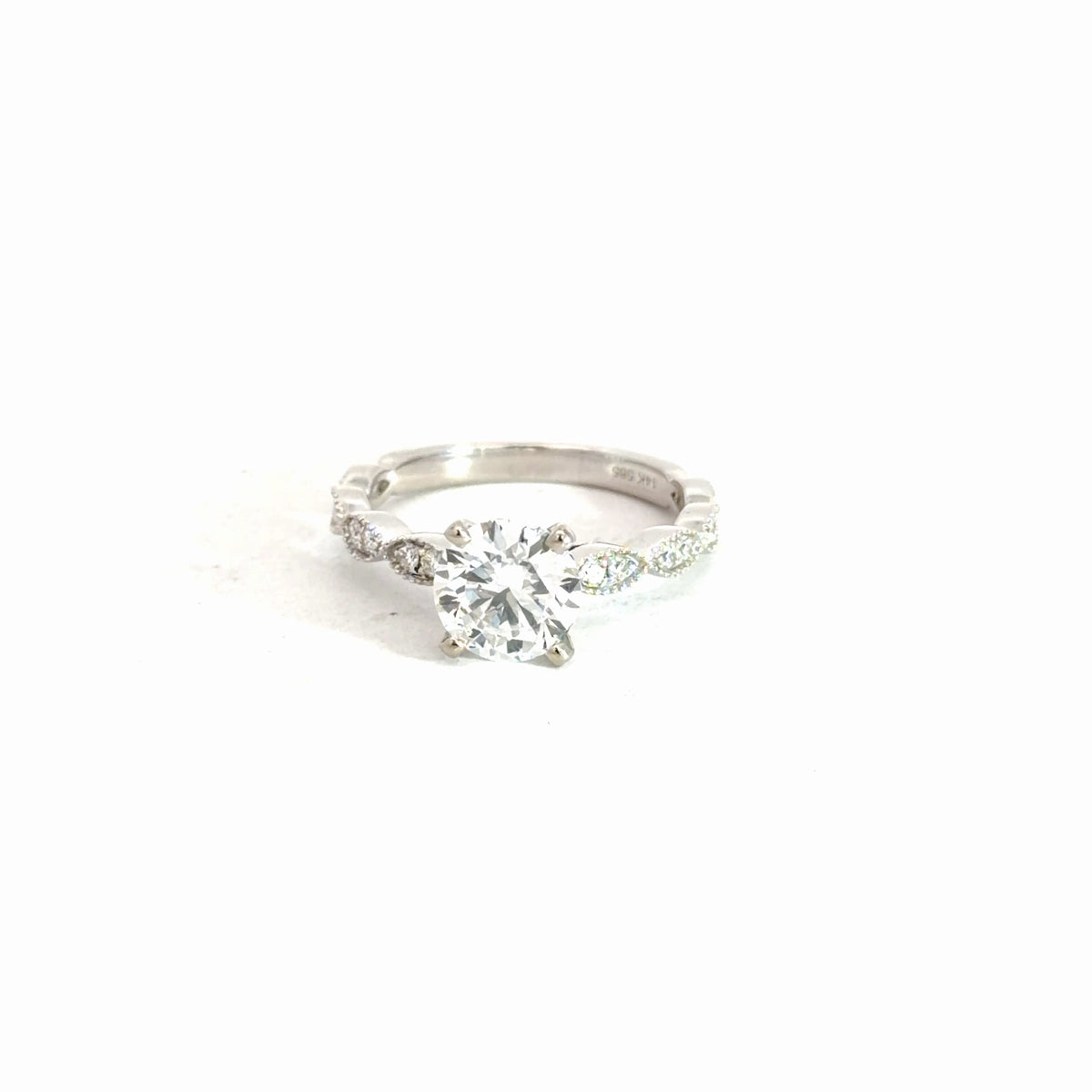 14k White Gold Lab Diamond Engagement Ring 1.80cttw