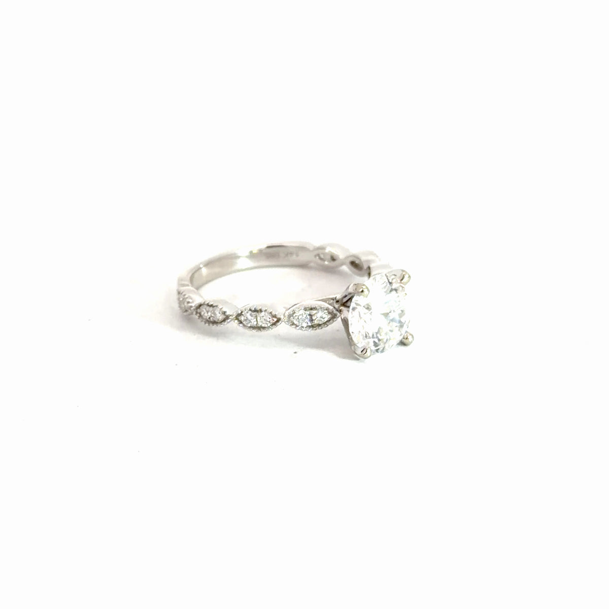 14k White Gold Lab Diamond Engagement Ring 1.80cttw
