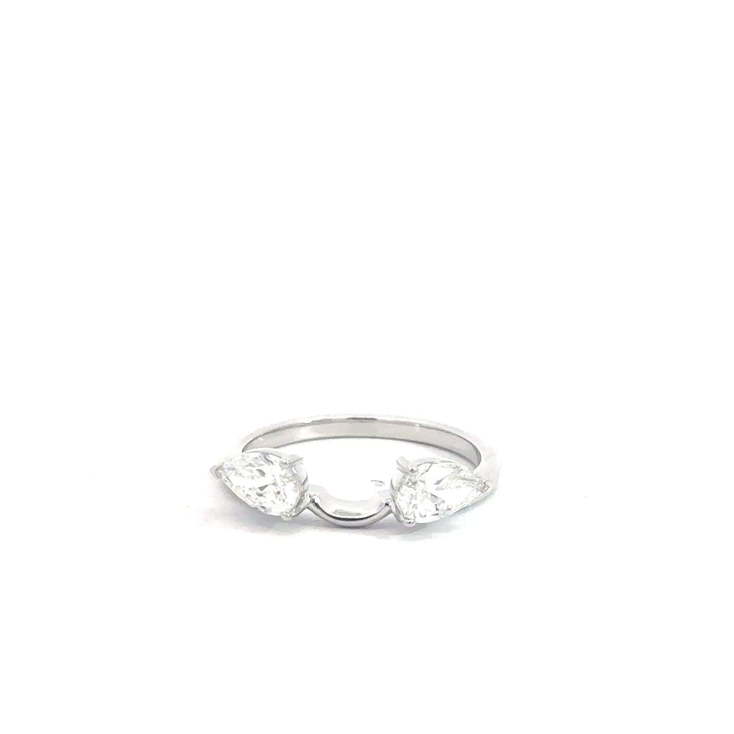 14k White Gold Lab Grown Diamond Ring Wrap 1cttw