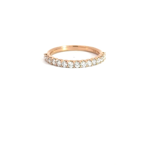 14k Rose Gold Diamond Band