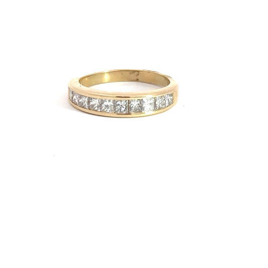 14k Yellow Gold Diamond Channel Band 1cttw