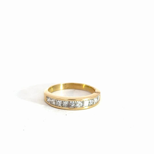 14k Yellow Gold Channel Set Band 1cttw