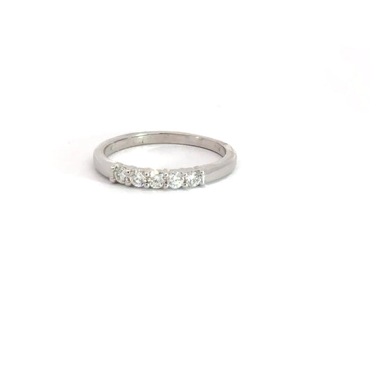14k White Gold Diamond Band .25cttw