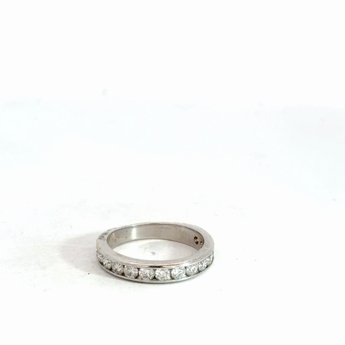 14k White Gold Channel Set Diamond Band 1cttw
