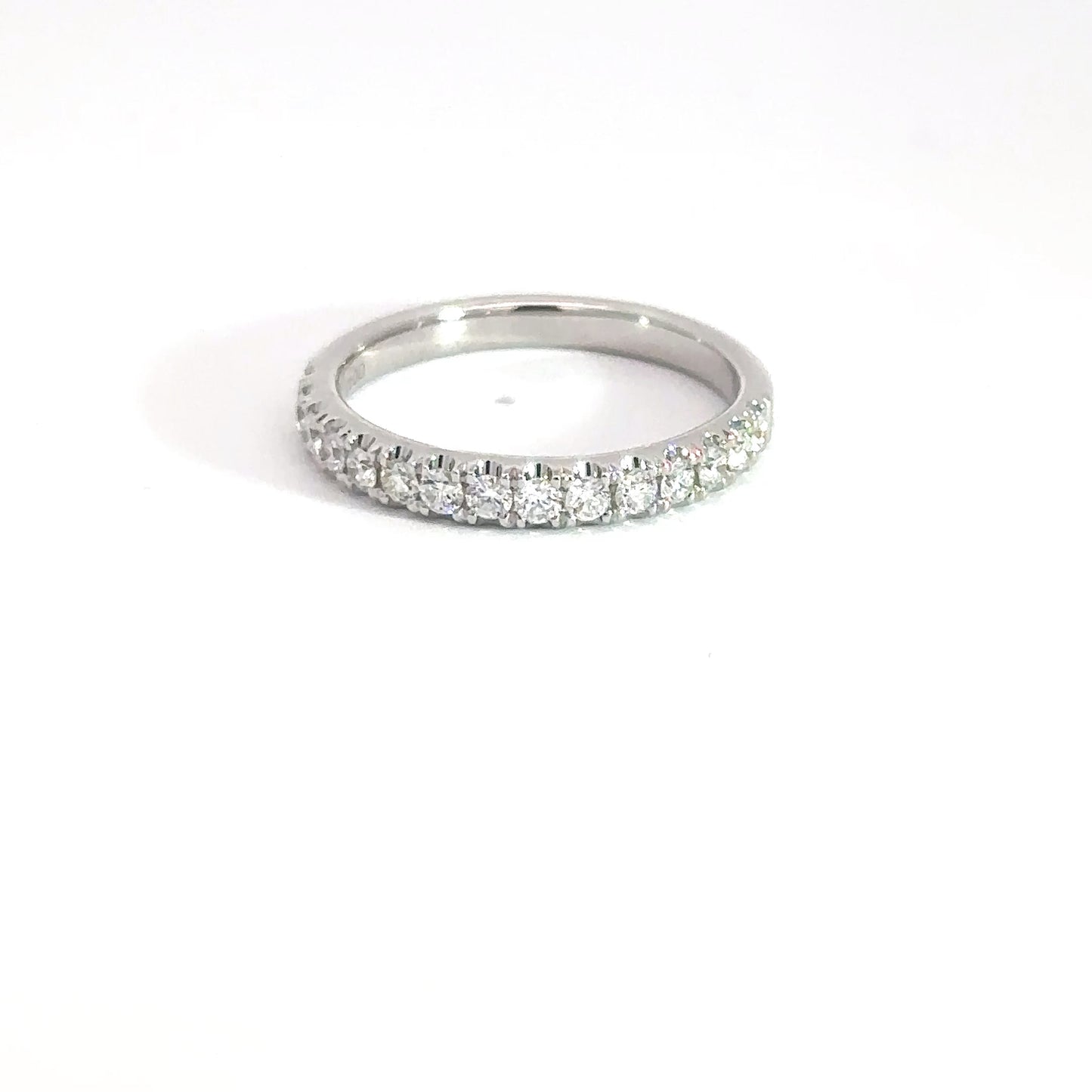14k White Gold Diamond Band .43cttw
