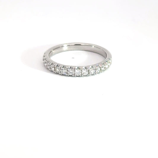 14k White Gold Diamond Band .43cttw