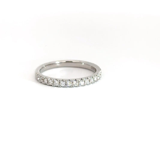 14k White Gold Diamond Band .26cttw