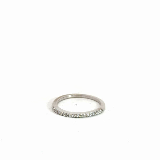 14k White Gold Diamond Band .16cttw