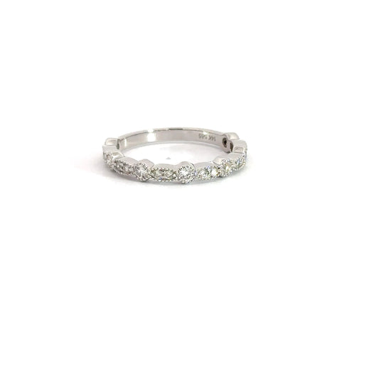 14k White Gold Diamond Fashion Band .45cttw