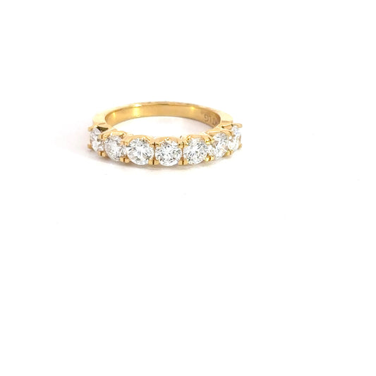Lady's 14k Yellow Gold Round Brilliant Lab Grown Diamond Band 1.70cttw