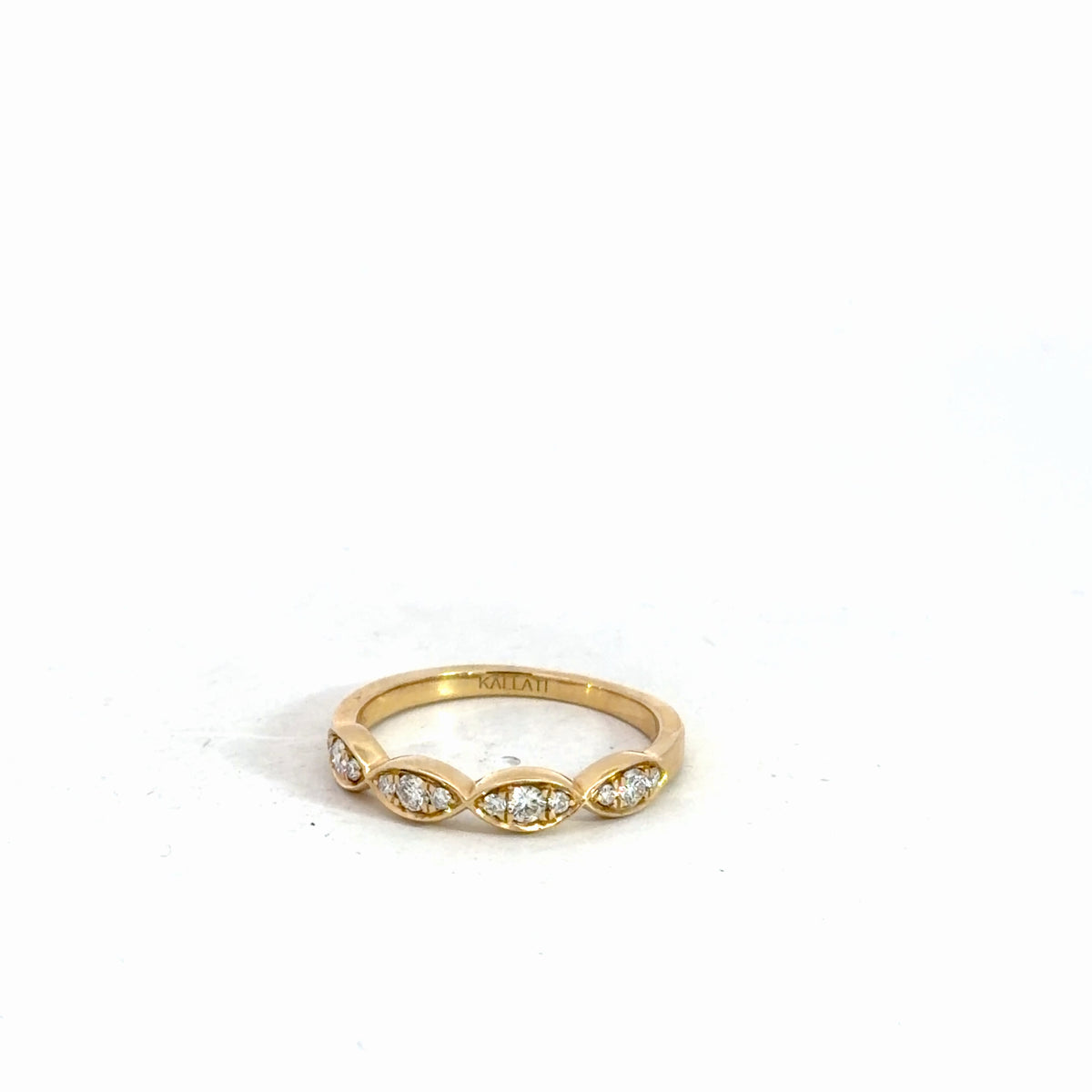 14k Yellow Gold Diamond Band .29cttw