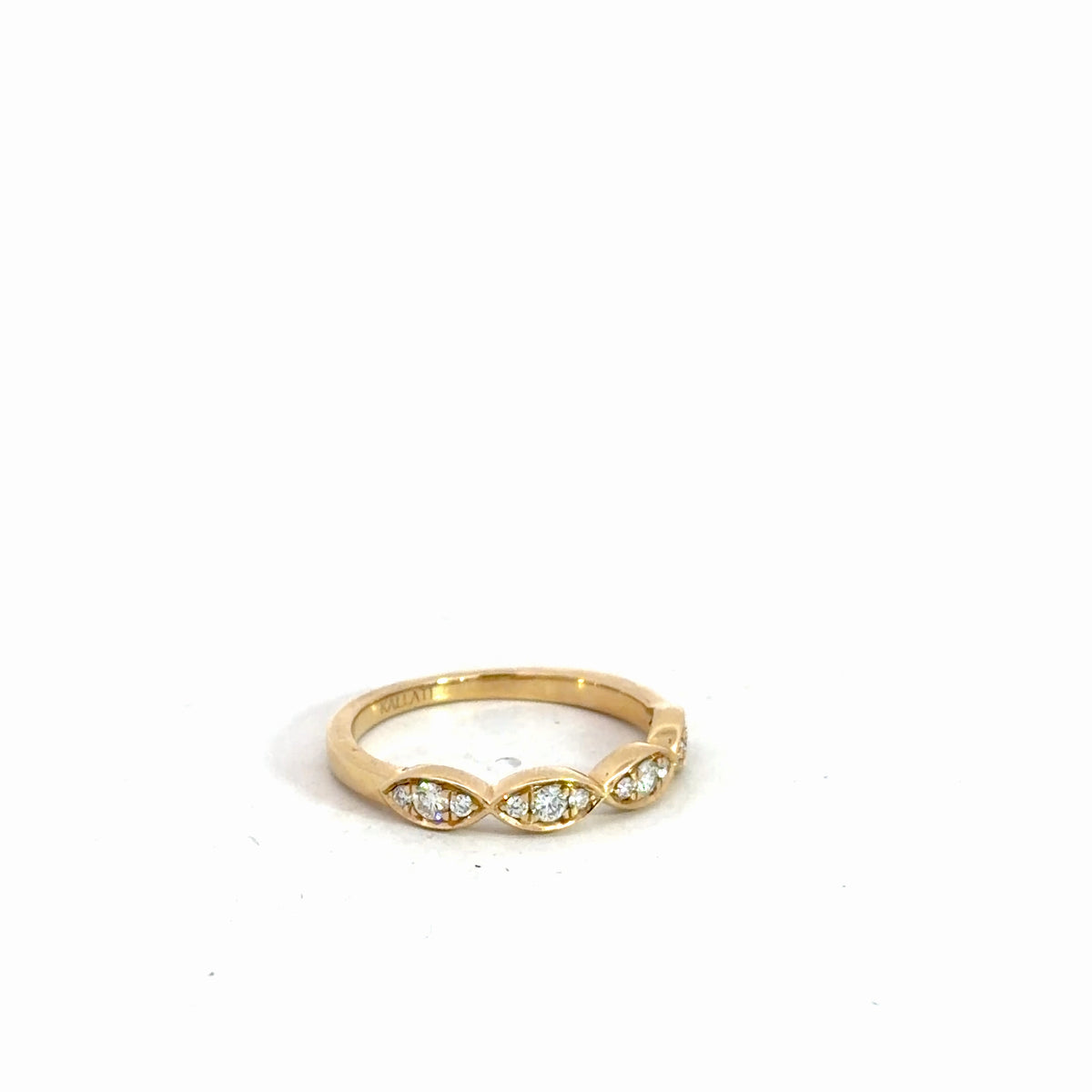 14k Yellow Gold Diamond Band .29cttw