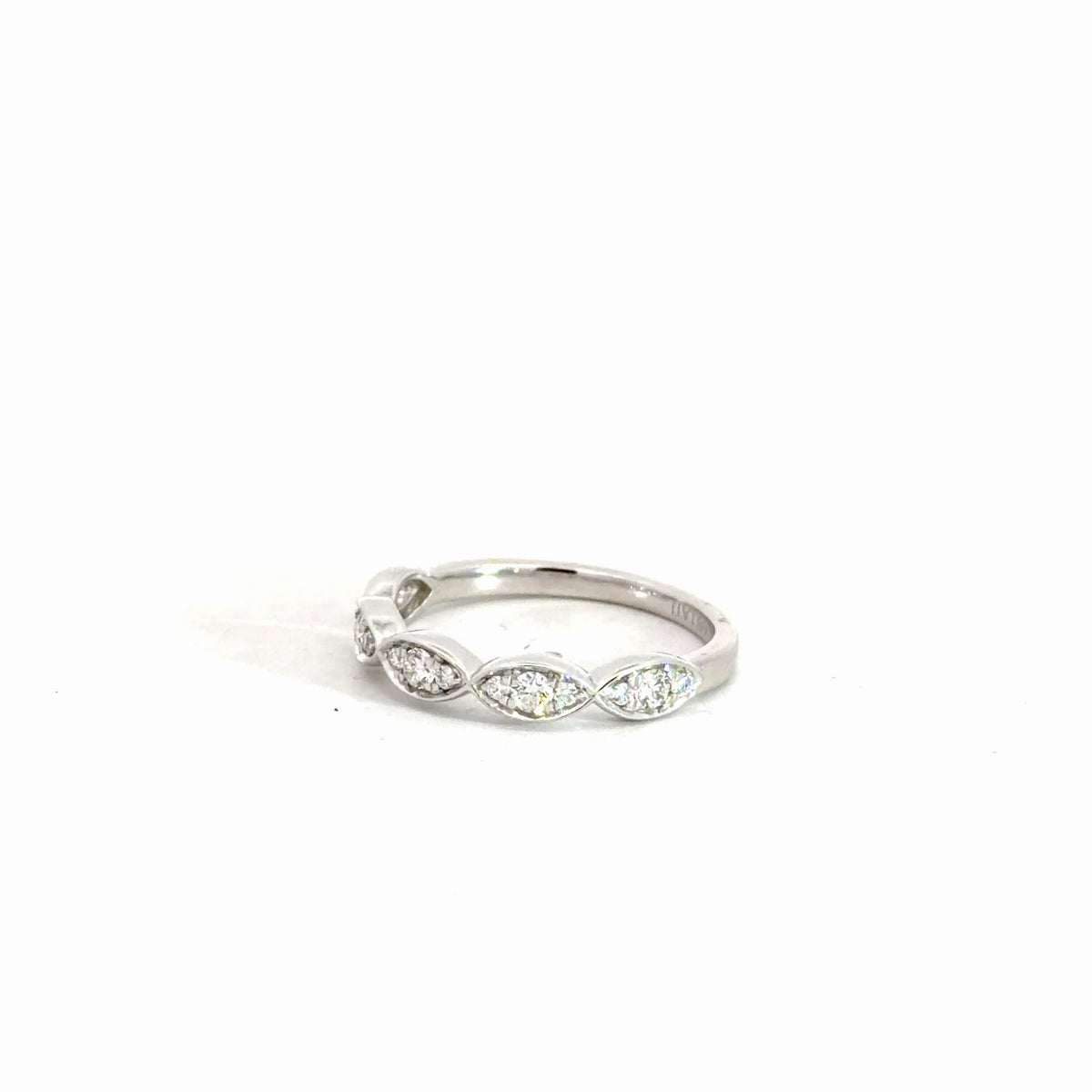 14k White Gold Diamond Stackable Ring .29cttw