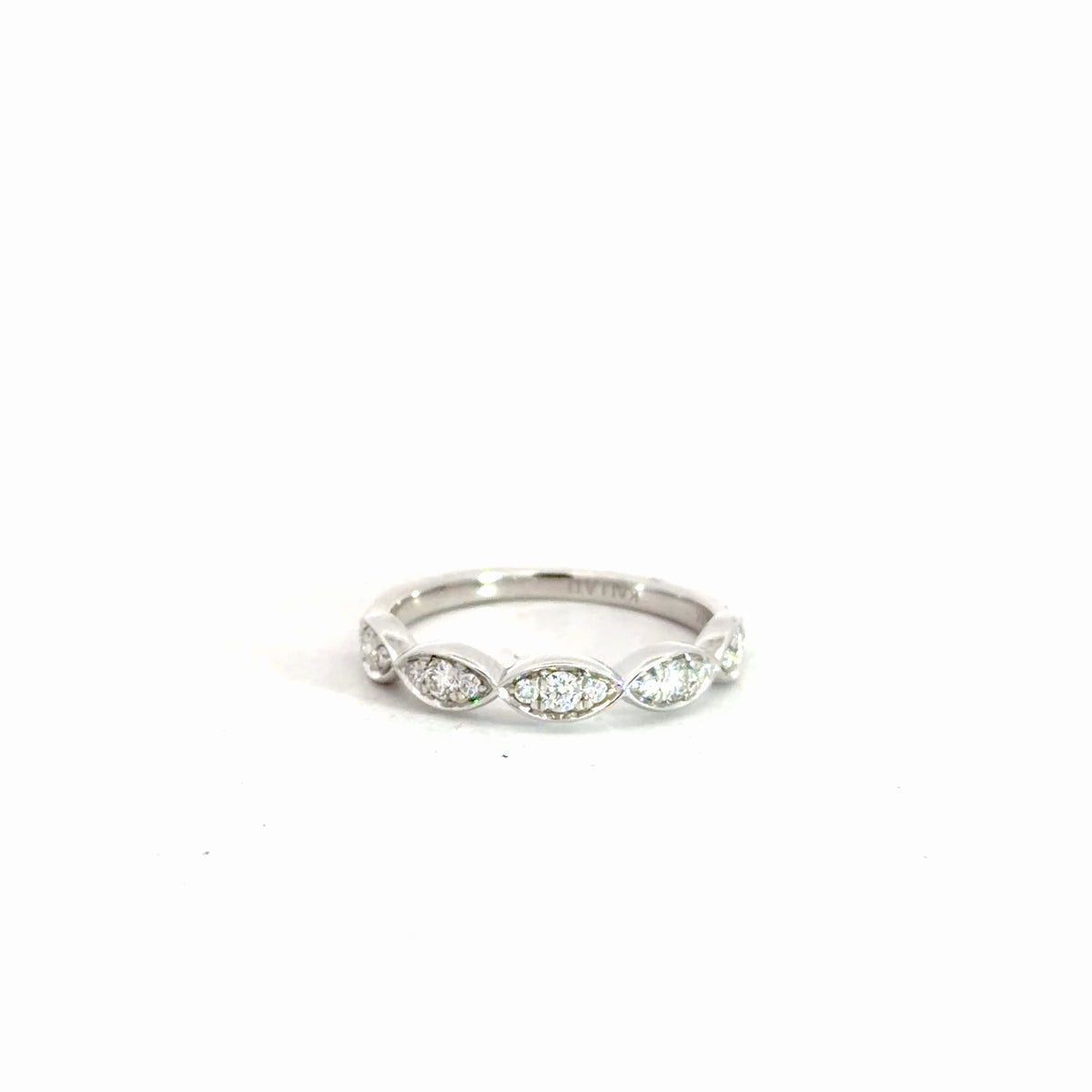 14k White Gold Diamond Stackable Ring .29cttw