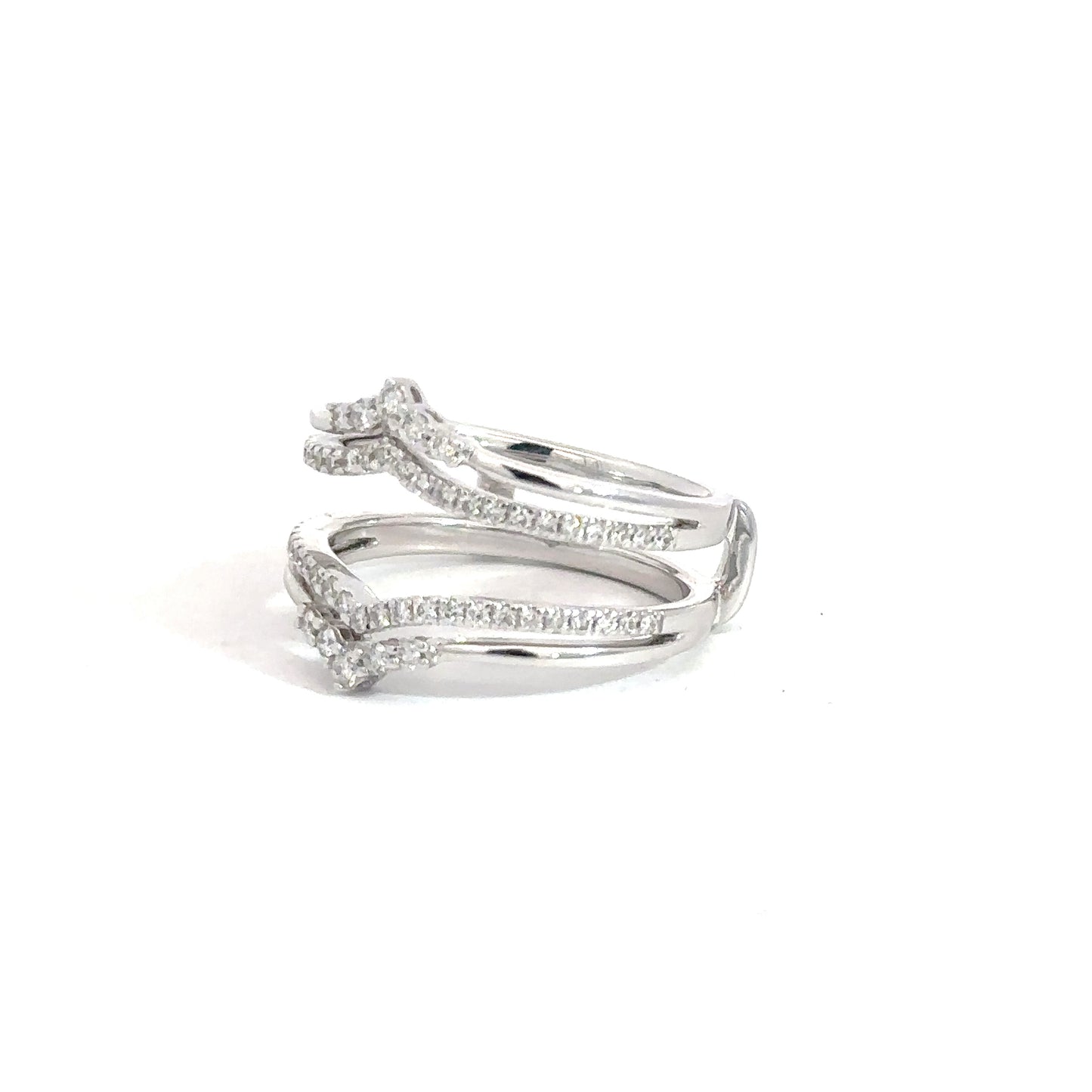 14k White Gold Diamond Ring Jacket .38cttw