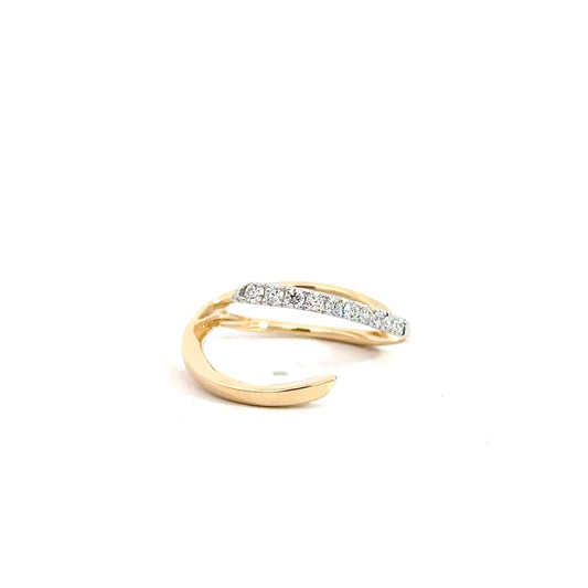 14k Yellow & WHite Gold Ring Insert .20cttw