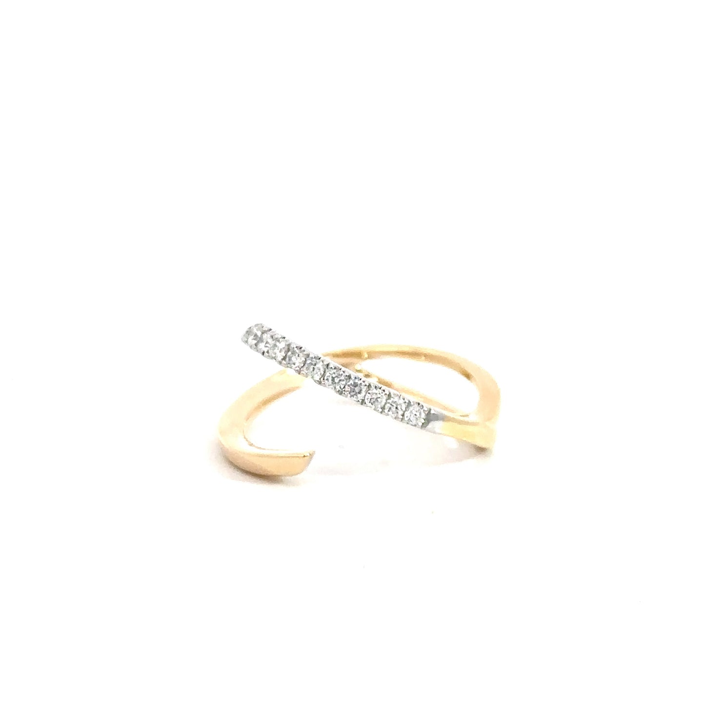 14k Yellow Gold Diamond Ring Wrap .20cttw