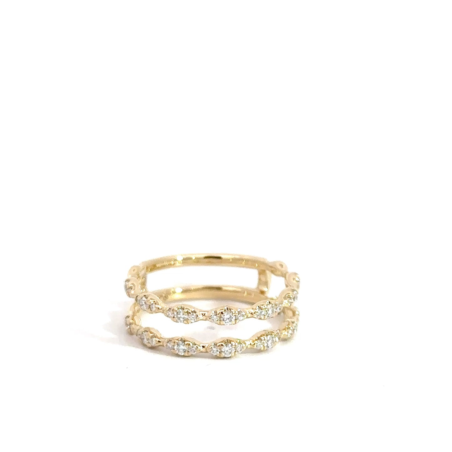 14k Yellow Gold Diamond Ring Jacket .38cttw