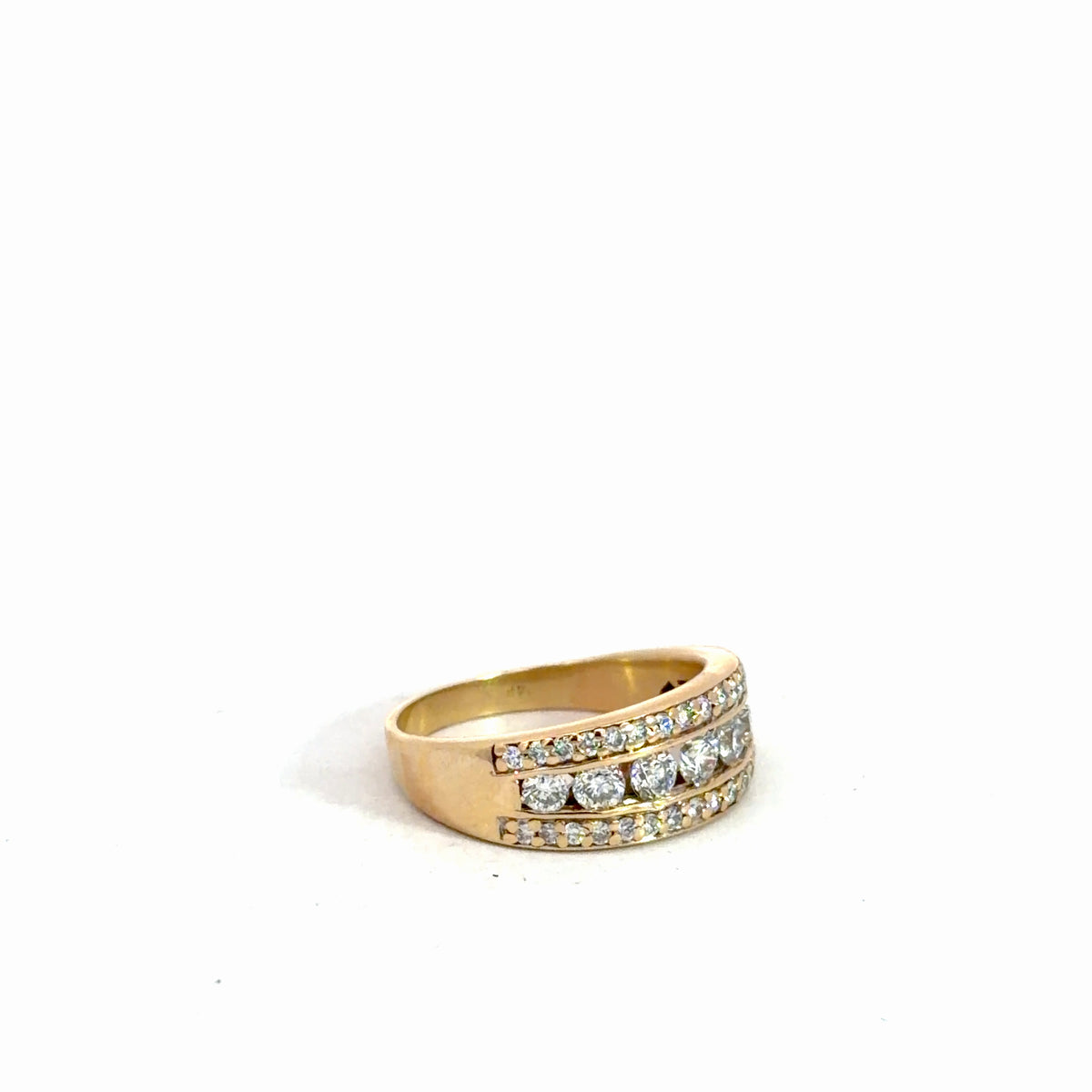 14k Yellow Gold Diamond Fashion RIng 1cttw
