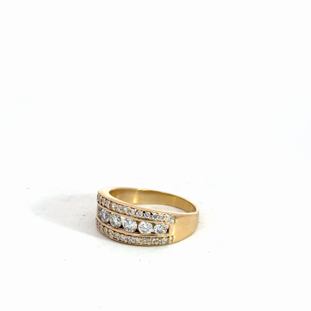 14k Yellow Gold Diamond Fashion RIng 1cttw