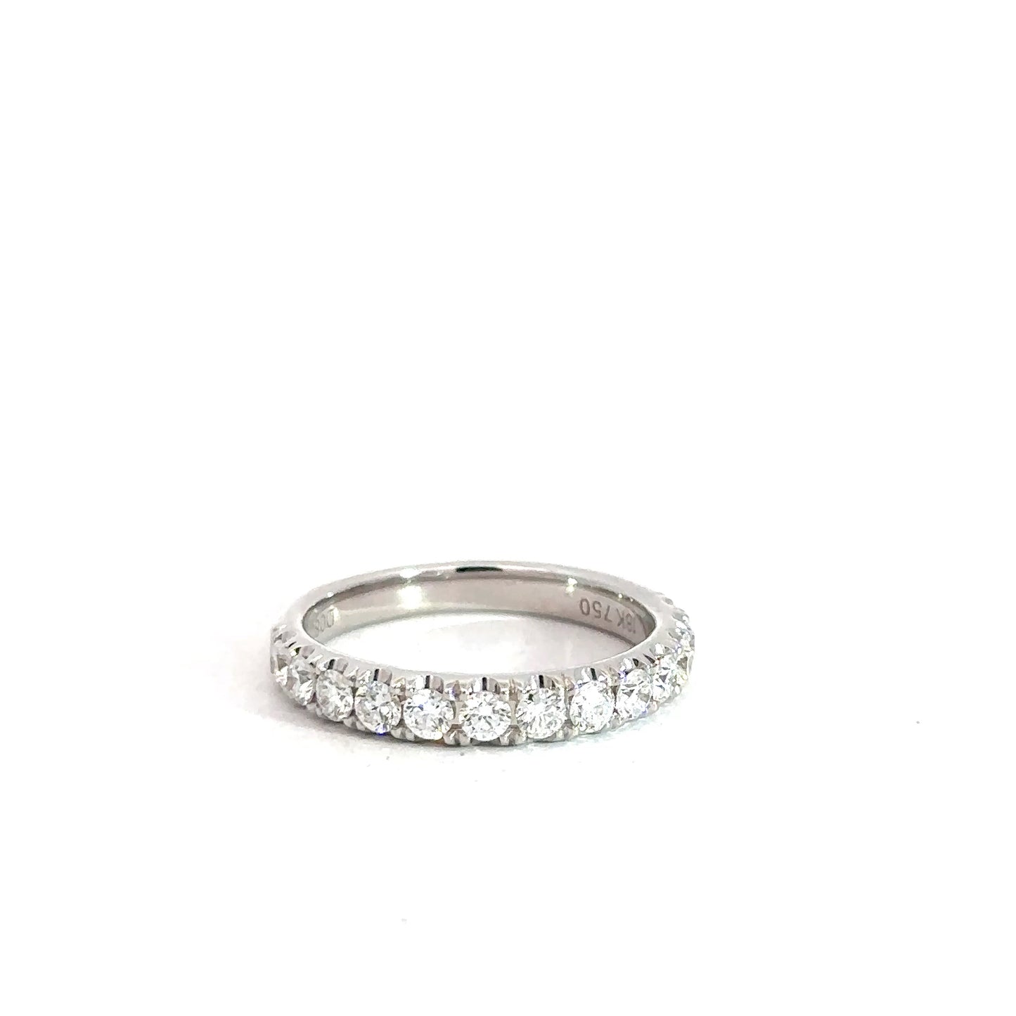 18k White Gold Diamond Band .82cttw