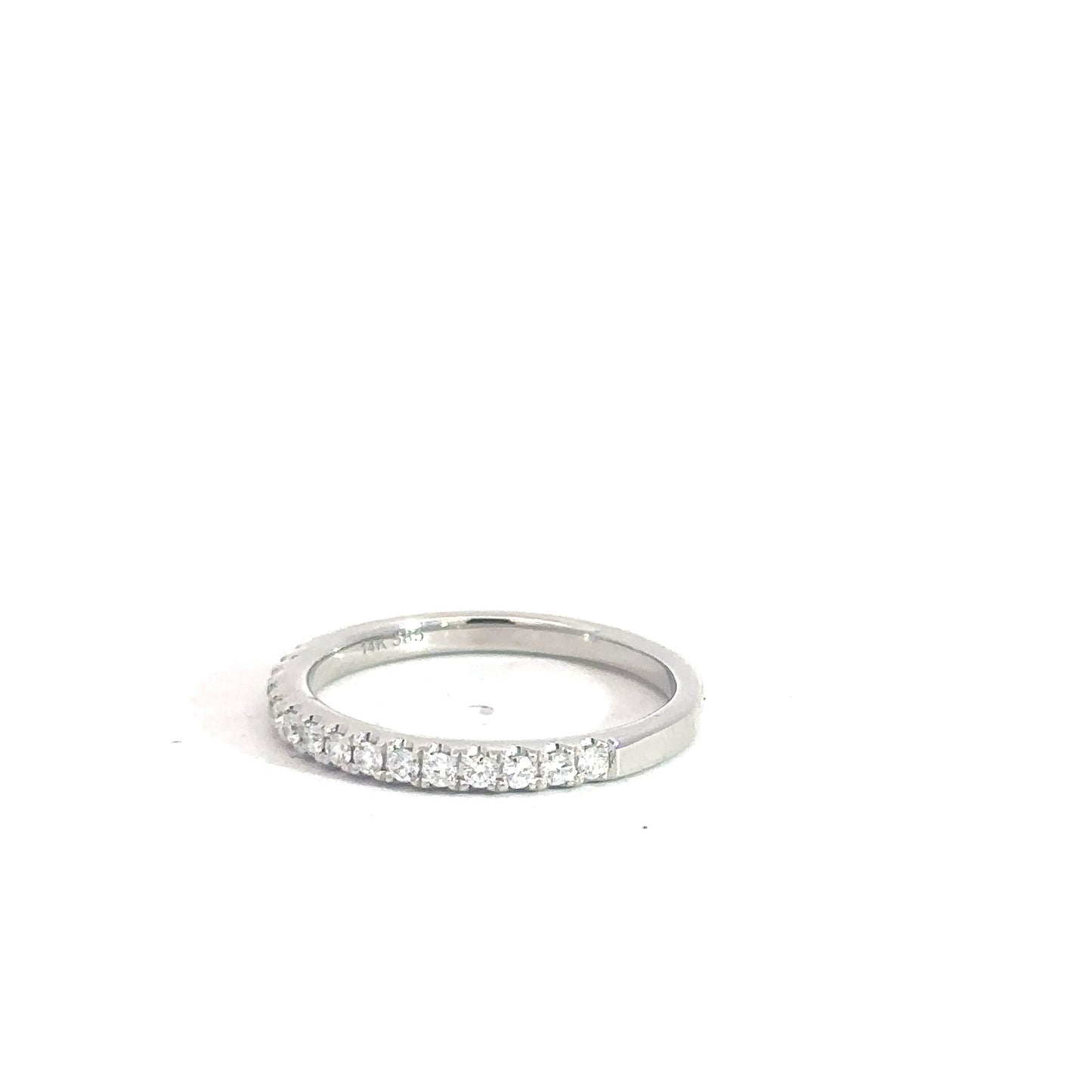 14k White Gold Diamond Band .23cttw