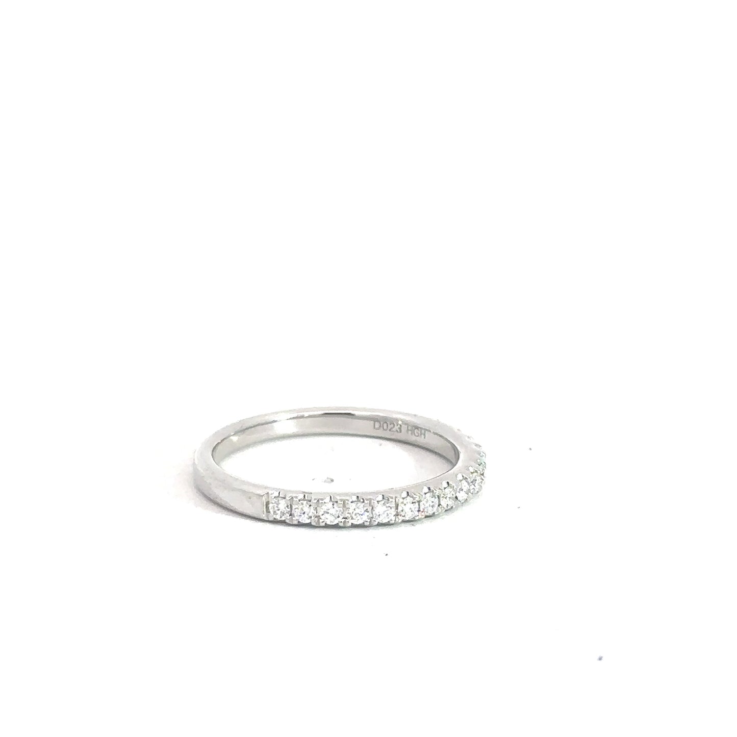 14k White Gold Diamond Band .23cttw