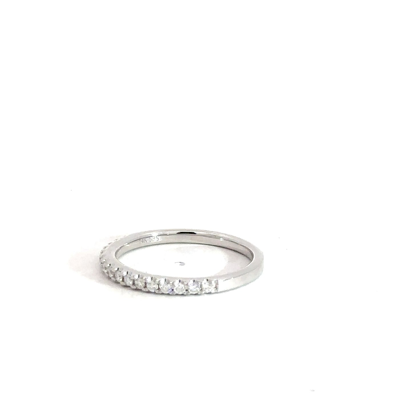 14k White Gold Diamond Band .20cttw