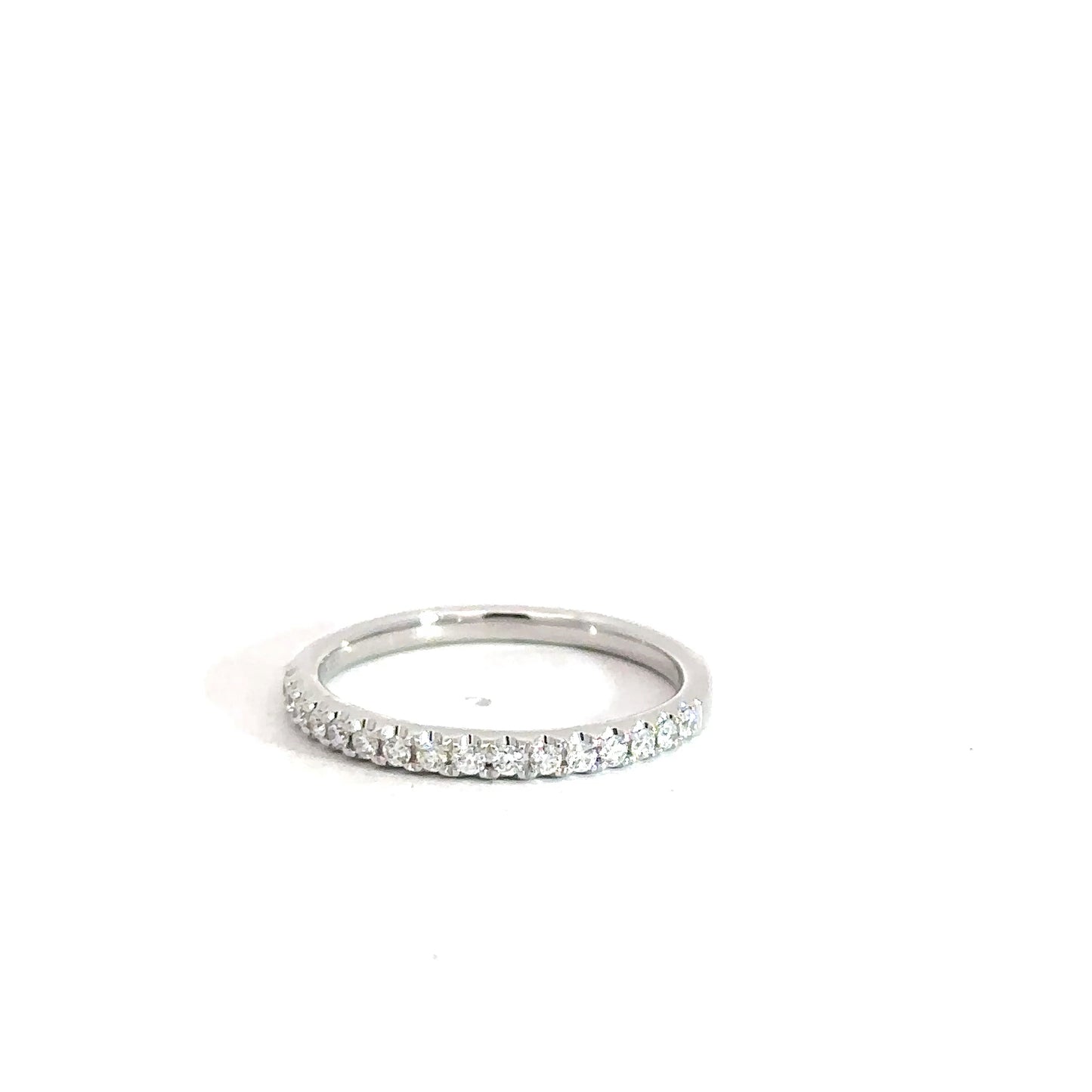 14k White Gold Diamond Band .20cttw