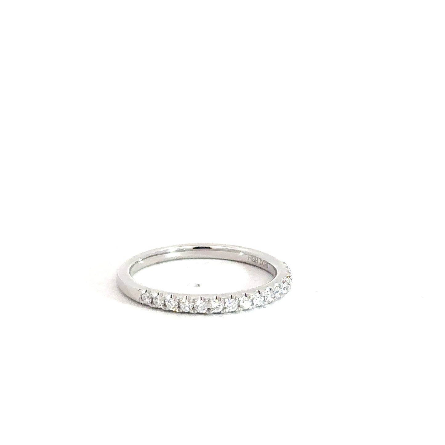 14k White Gold Diamond Band .20cttw