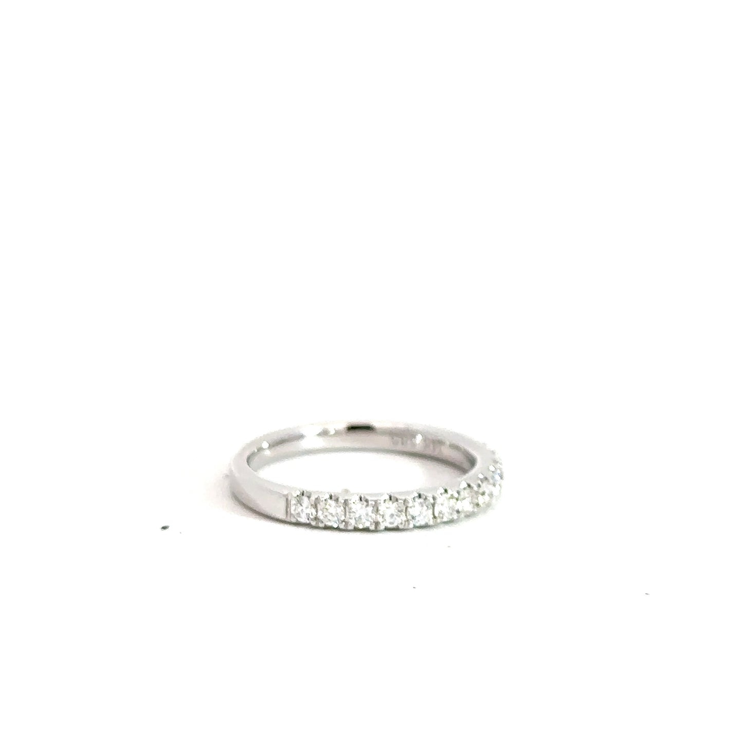 14k White Gold Diamond Band .41cttw