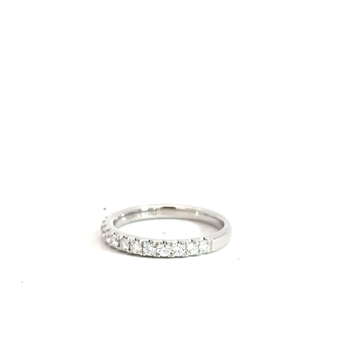 14k White Gold Diamond Band .41cttw
