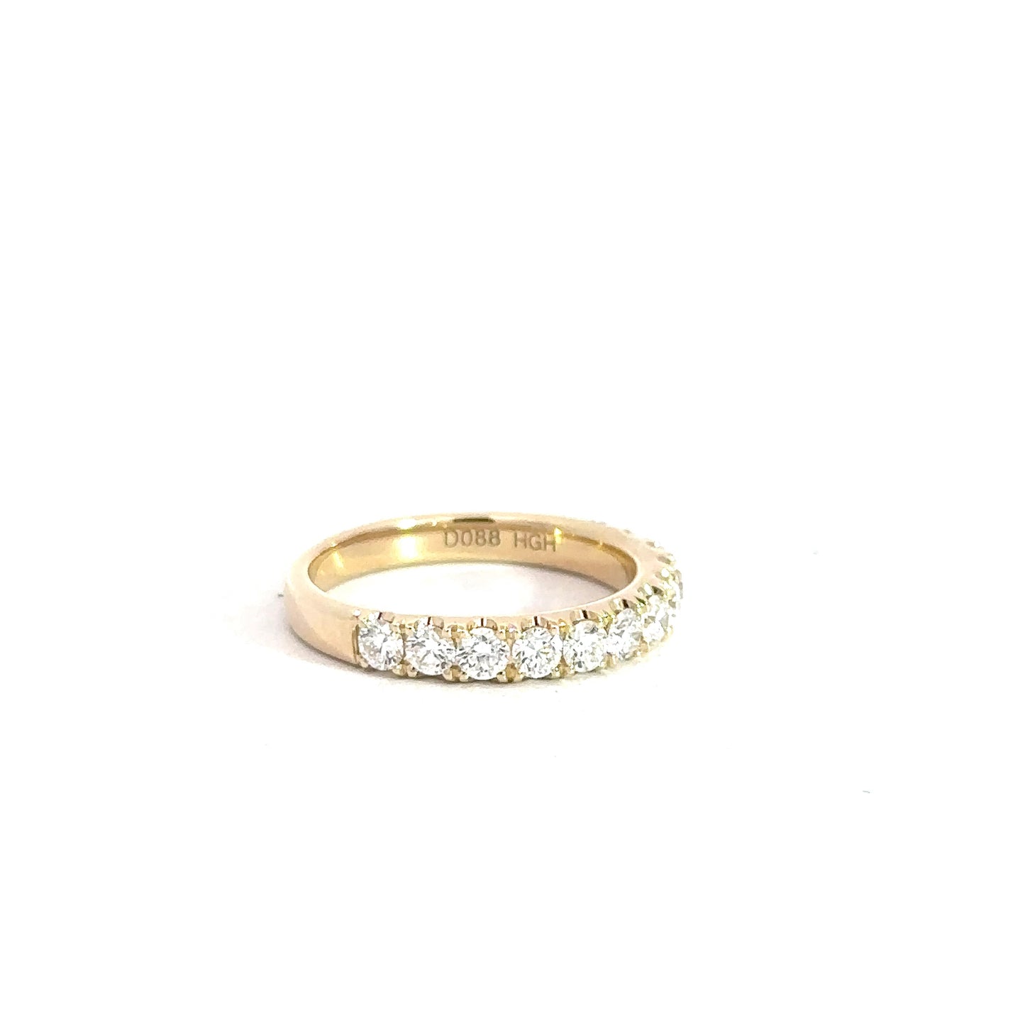 14k Yellow Gold Diamond Band .88cttw
