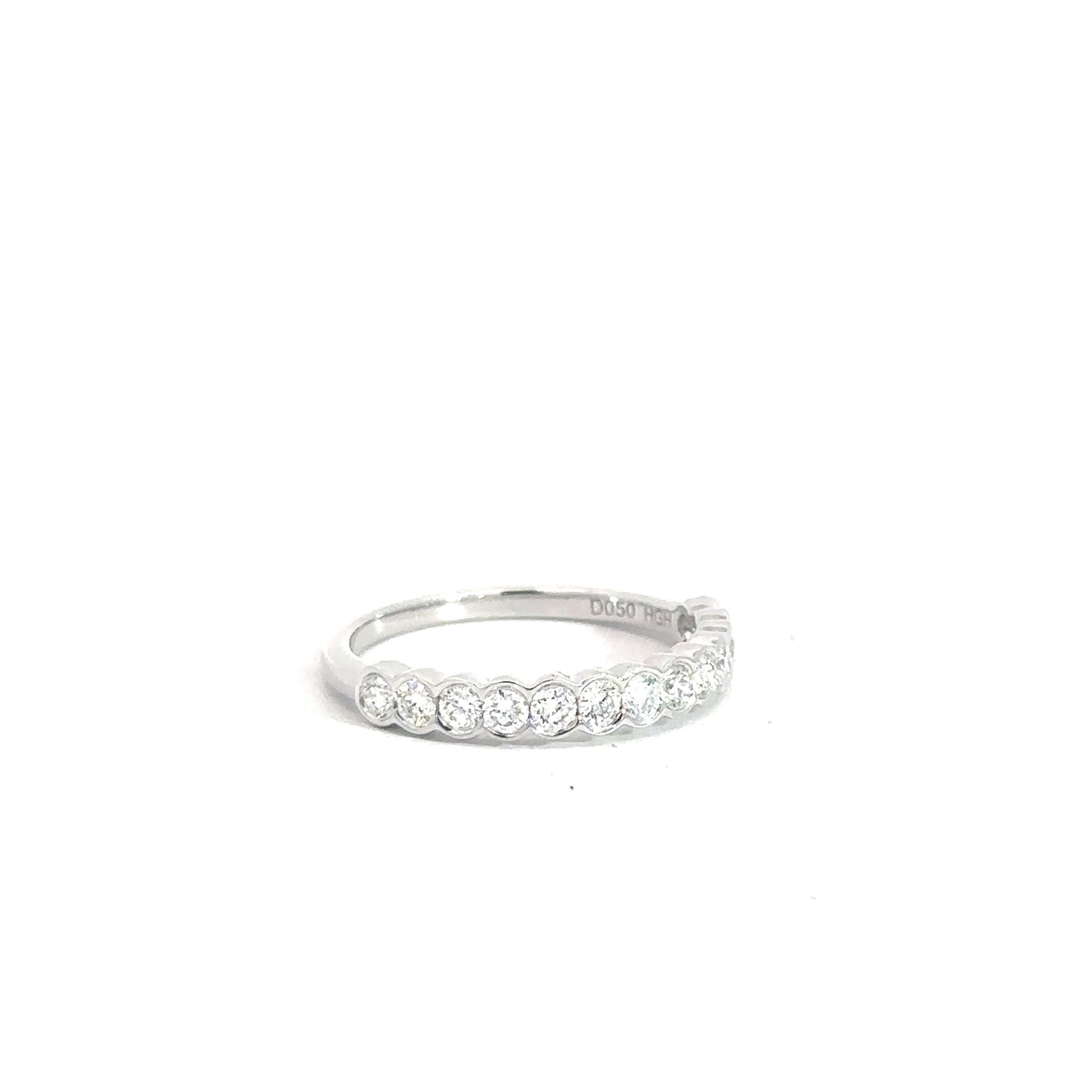 14k White Gold Diamond Band .50cttw