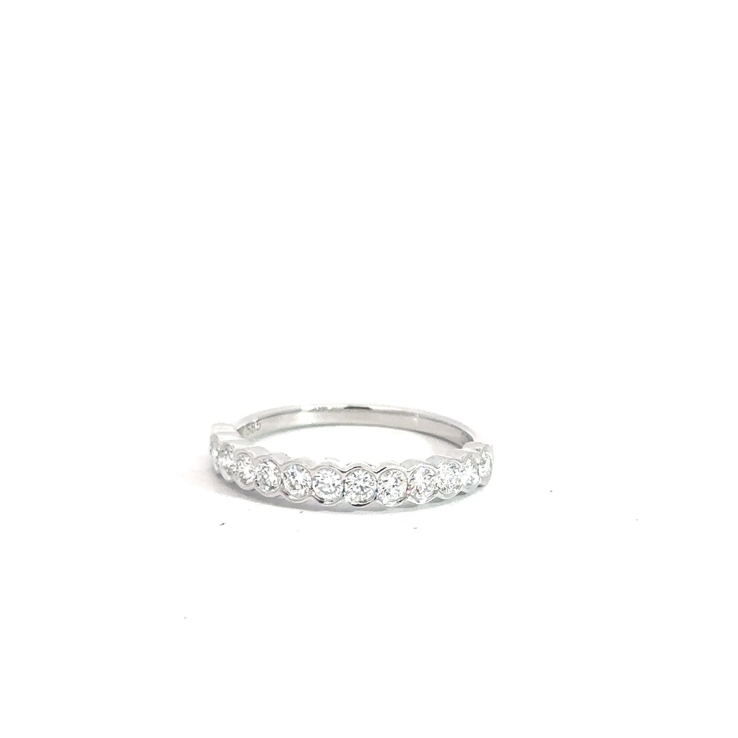 14k White Gold Diamond Band .50cttw