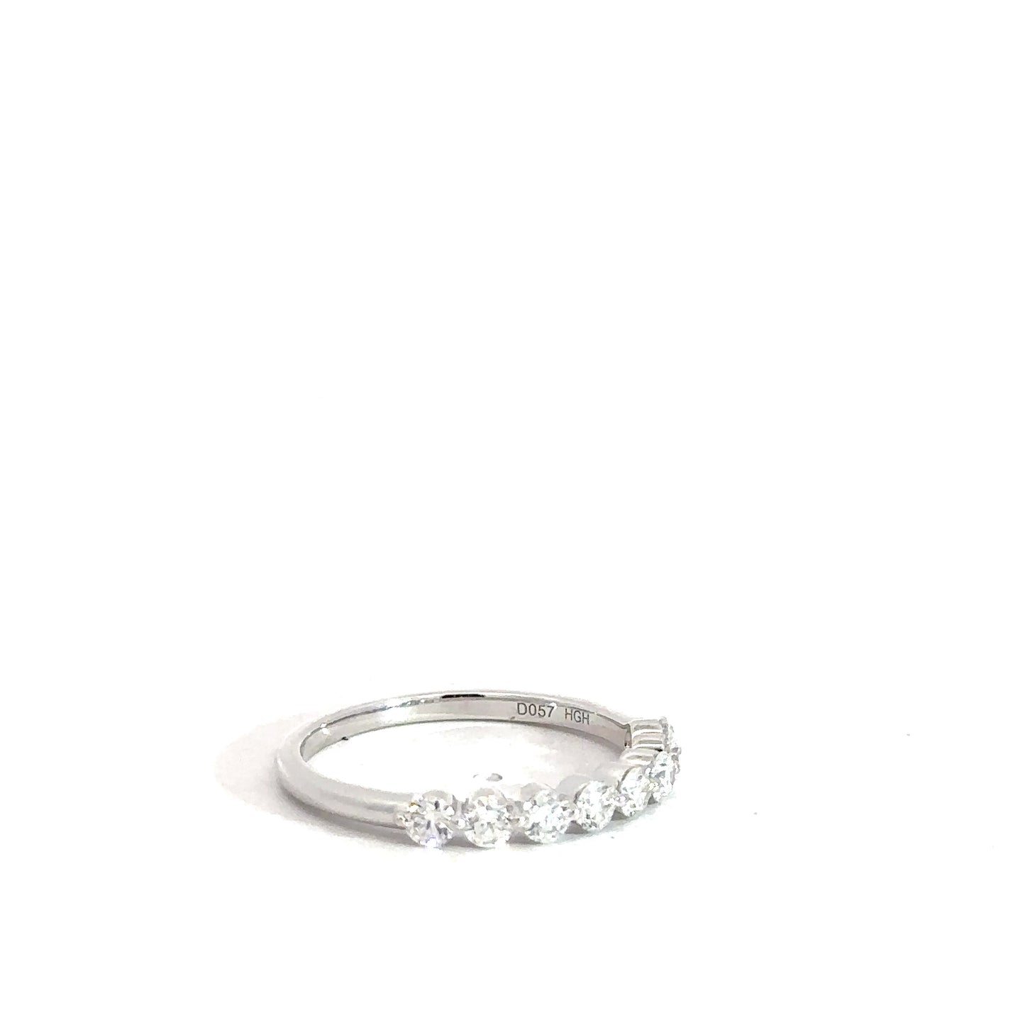 14k White Gold Diamond Band .57cttw