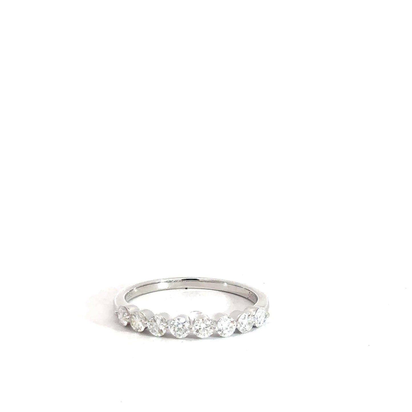 14k White Gold Diamond Band .57cttw