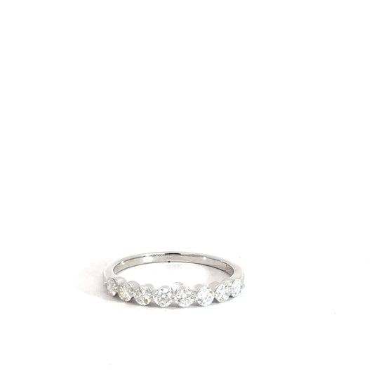 14k White Gold Diamond Band .57cttw