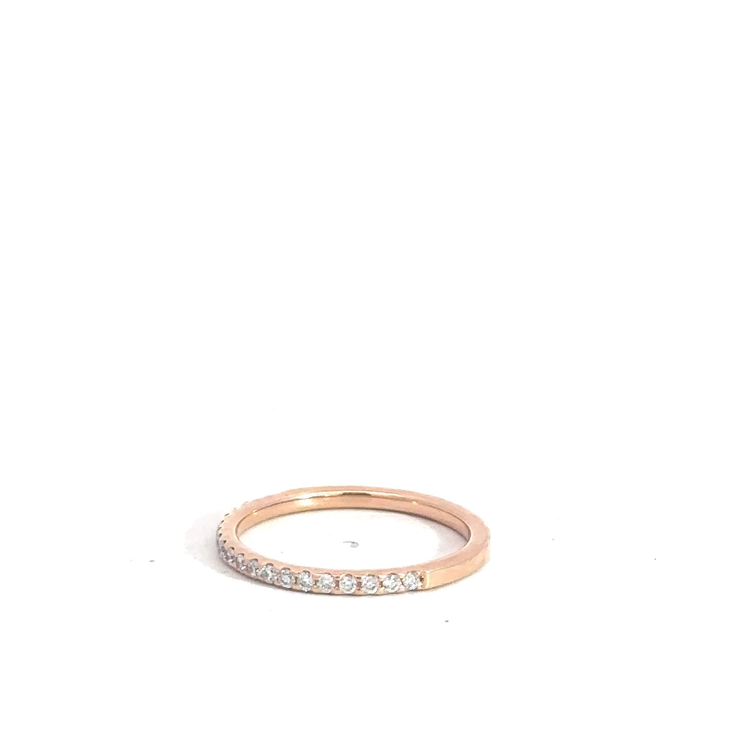 14k Rose Gold Diamond Band .20cttw