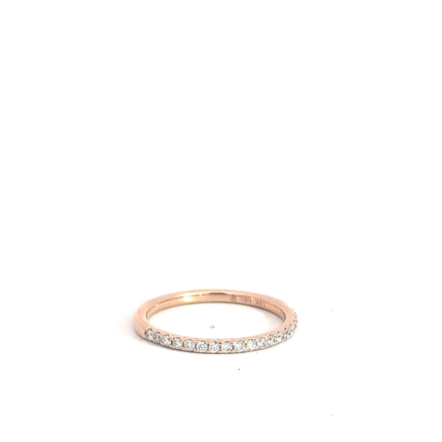 14k Rose Gold Diamond Band .20cttw
