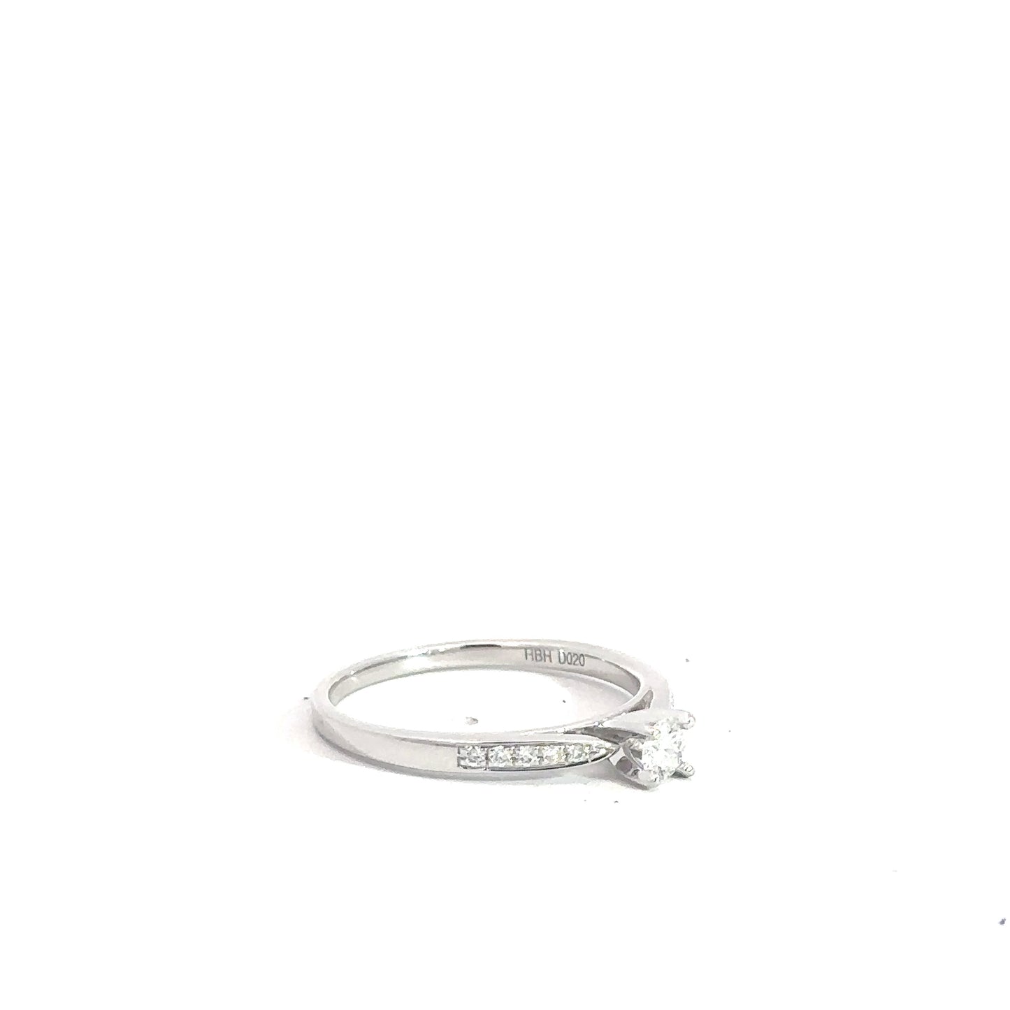 White Gold Round Brilliant Diamond Ring .20cttw