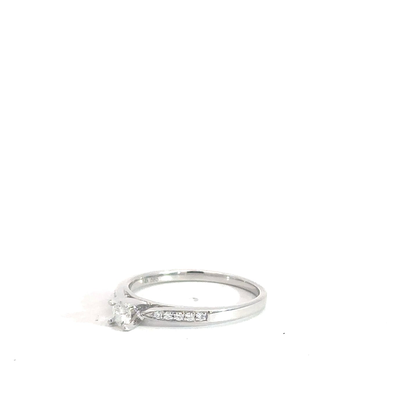 White Gold Round Brilliant Diamond Ring .20cttw
