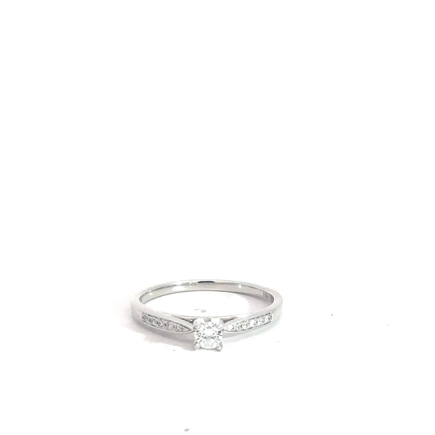 White Gold Round Brilliant Diamond Ring .20cttw