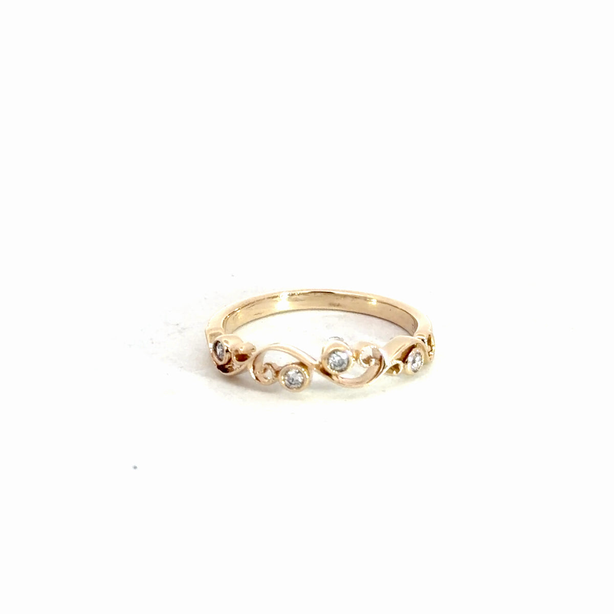 14k Yellow Gold Diamond Fashion Ring .12cttw