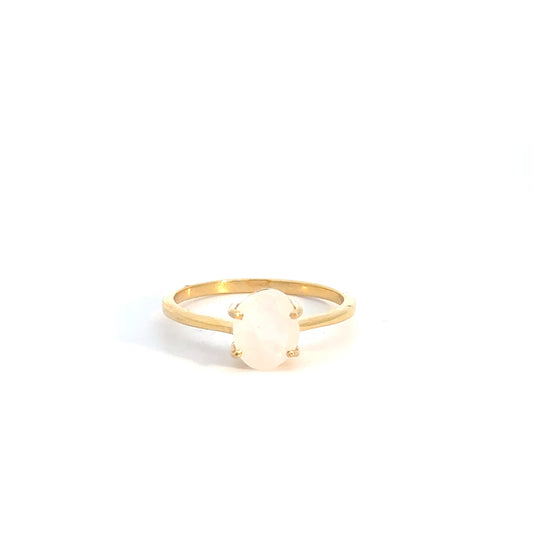 14k Yellow Gold Rainbow Moonstone