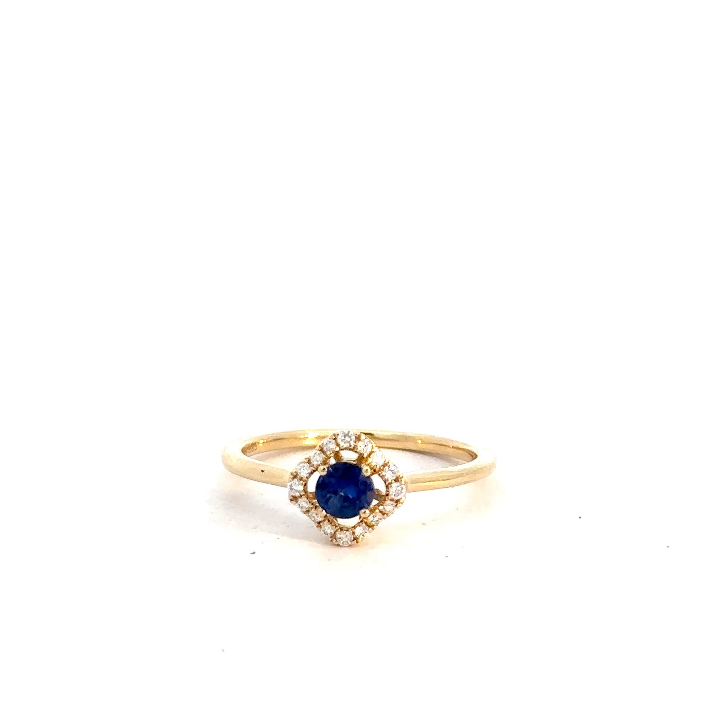 Lady's 14k Yellow Gold Sapphire & Diamond Ring
