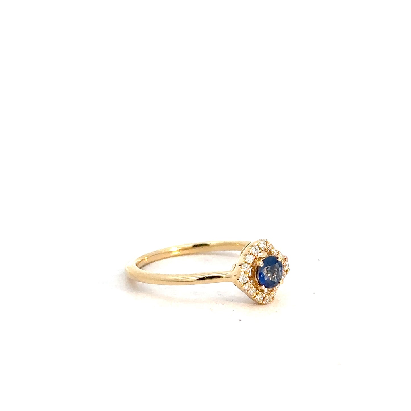 Lady's 14k Yellow Gold Sapphire & Diamond Ring