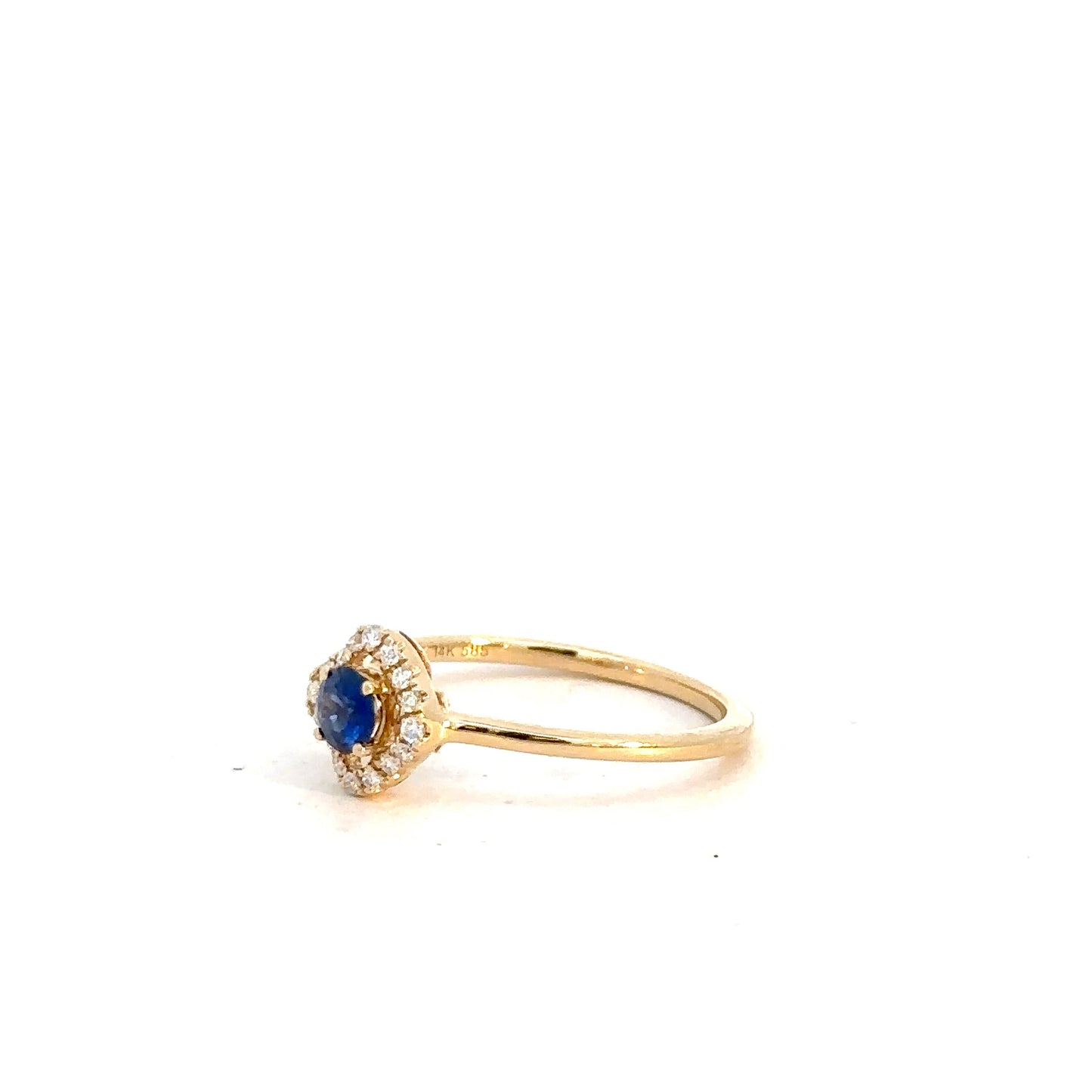 Lady's 14k Yellow Gold Sapphire & Diamond Ring