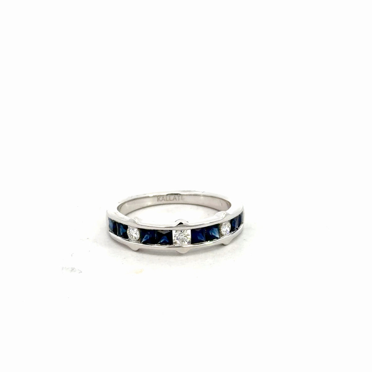 14k White Gold Sapphire & Diamond Ring